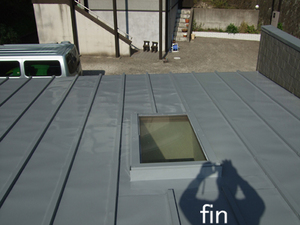 瓦棒屋根塗装完了